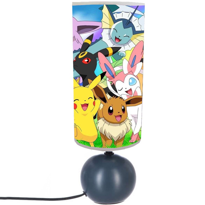 lampe pokemon 12 cm pie rond bleu