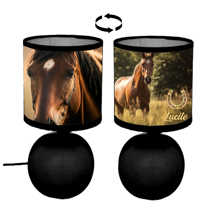 Lampe Chevet Cheval personnalisée